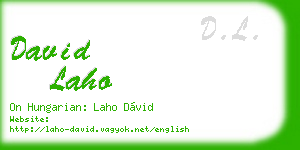 david laho business card